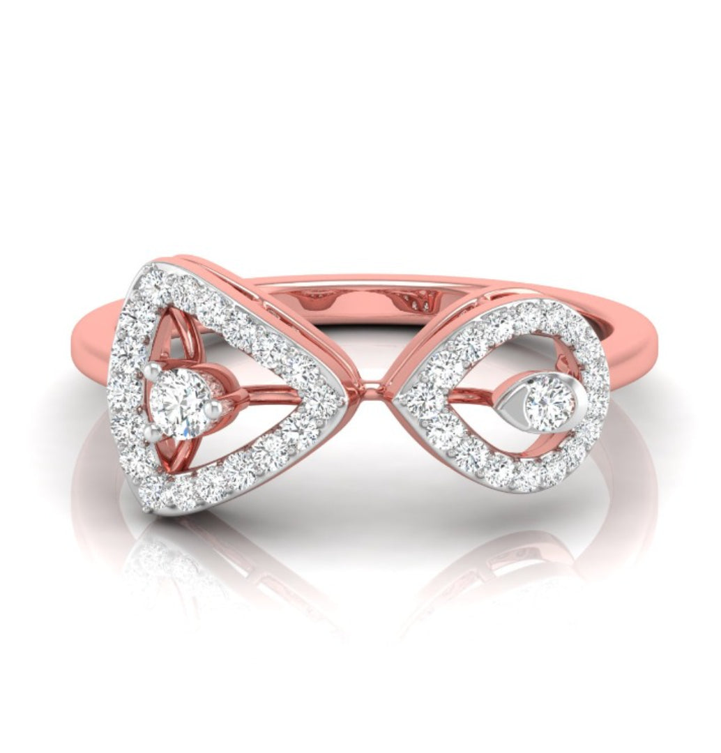 0.20Ct Triangle Teardrop Shape Lab-Grown Diamond Gold Ring