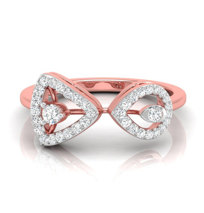 0.20Ct Triangle Teardrop Shape Lab-Grown Diamond Gold Ring