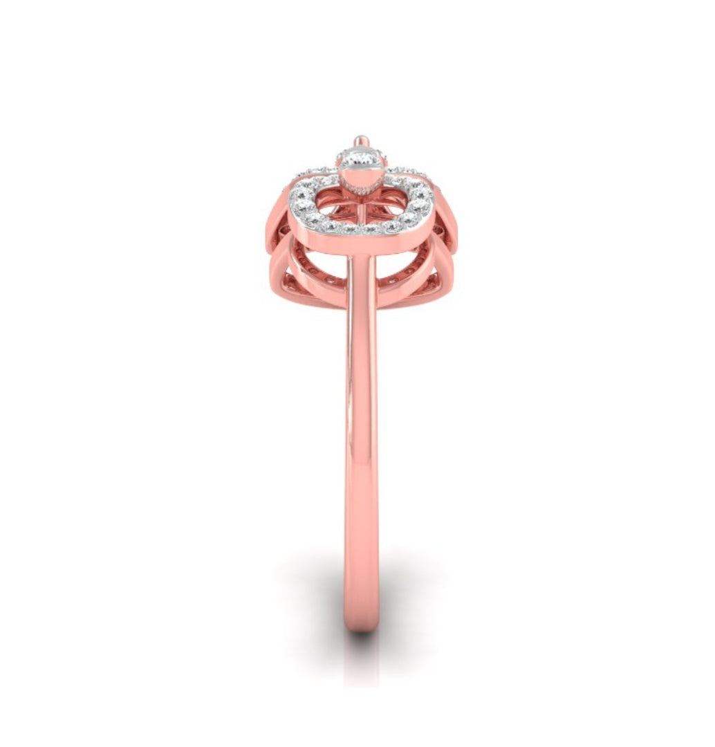0.20Ct Triangle Teardrop Shape Lab-Grown Diamond Gold Ring