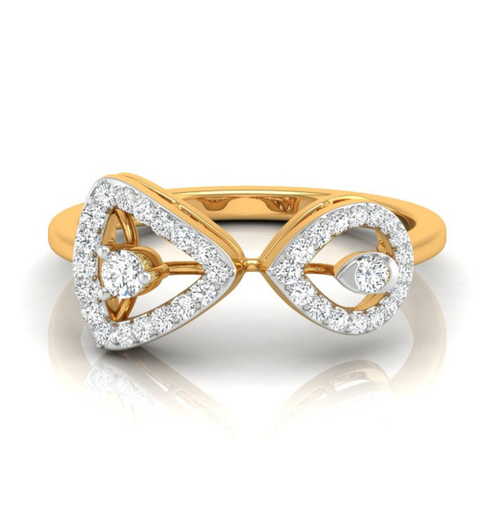 0.20Ct Triangle Teardrop Shape Lab-Grown Diamond Gold Ring
