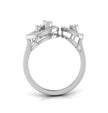 0.22Ct Two Teardrop Style Lab-Grown Diamond Gold Ring