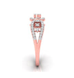 0.35Ct Cluster With Halo Lab-Grown Diamond Gold Ring