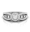 0.35Ct Cluster With Halo Lab-Grown Diamond Gold Ring
