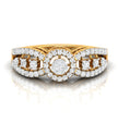 0.35Ct Cluster With Halo Lab-Grown Diamond Gold Ring