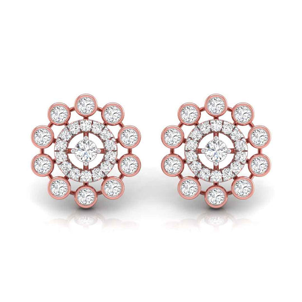 0.57Ct Round Lab-Grown Diamond Gold Stud Earrings