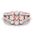 0.32Ct Floral Halo Cocktail Lab-Grown Diamond Gold Ring
