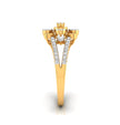0.32Ct Floral Halo Cocktail Lab-Grown Diamond Gold Ring
