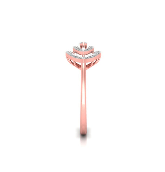 0.19Ct Marquise Cut Double Halo Lab-Grown Diamond Gold Ring