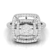 0.49Ct Cluster Double Halo Lab-Grown Diamond Gold Ring