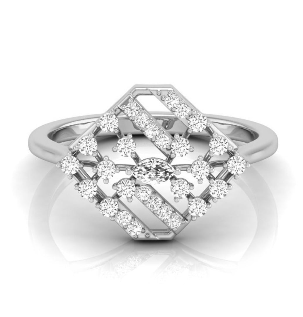 0.24Ct Marquise Cut Prong Set Lab-Grown Diamond Gold Ring