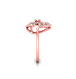 0.21Ct Trillion Shape Cluster Lab-Grown Diamond Gold Ring
