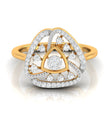 0.21Ct Trillion Shape Cluster Lab-Grown Diamond Gold Ring