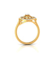 0.21Ct Trillion Shape Cluster Lab-Grown Diamond Gold Ring