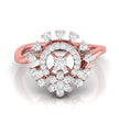 0.38Ct Halo Floral Cocktail Lab-Grown Diamond Gold Ring