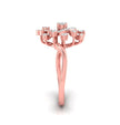 0.38Ct Halo Floral Cocktail Lab-Grown Diamond Gold Ring
