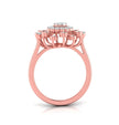 0.33Ct Sunburst Flower Design Lab-Grown Diamond Gold Ring