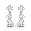 0.51Ct Round Lab-Grown Diamond Gold Dangellers Earrings