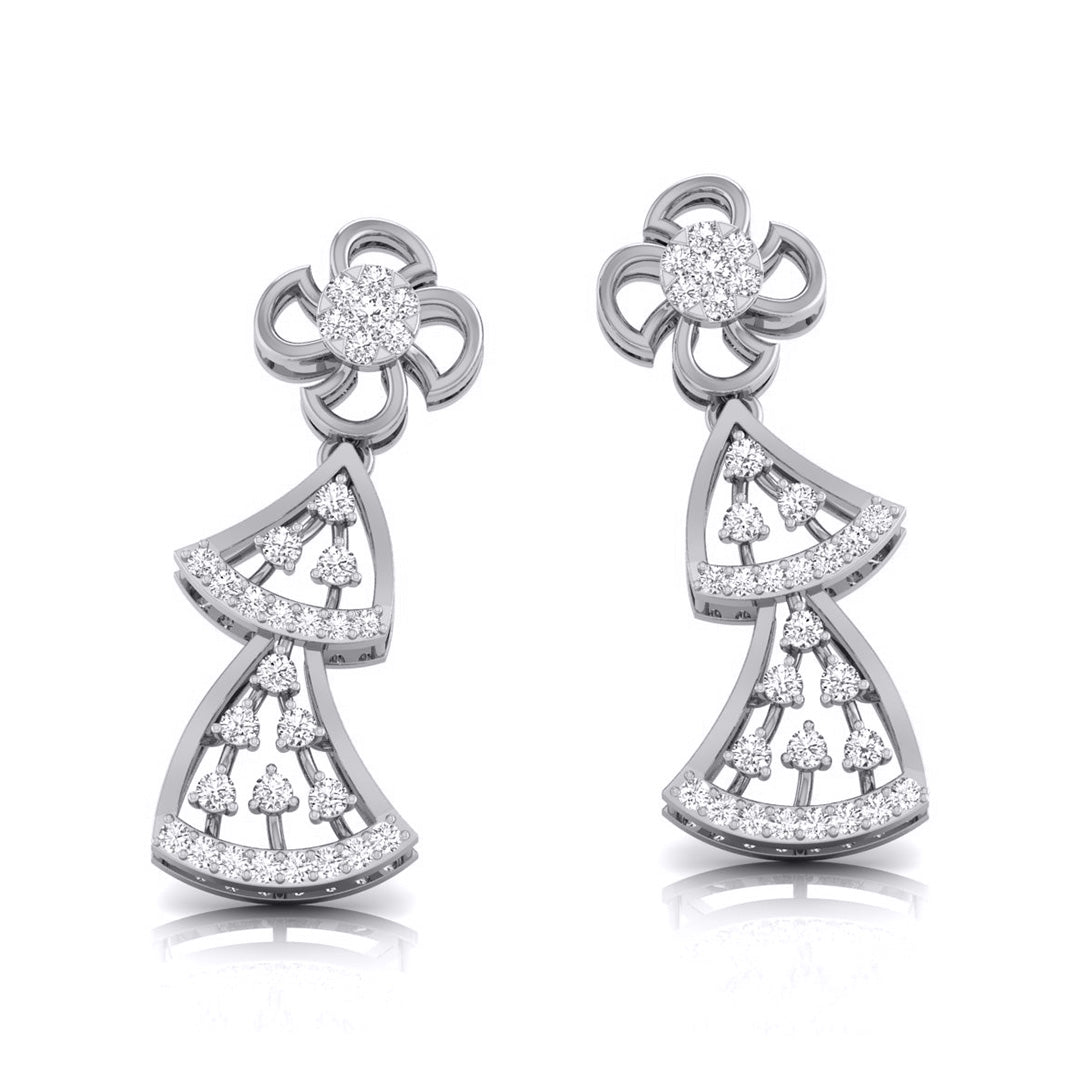 0.51Ct Round Lab-Grown Diamond Gold Dangellers Earrings