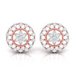 0.49Ct Flower Shape Round Lab-Grown Diamond Gold Stud Earrings