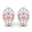 0.43Ct Round Bezel Lab-Grown Diamond Gold Stud Earrings