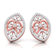0.43Ct Round Bezel Lab-Grown Diamond Gold Stud Earrings