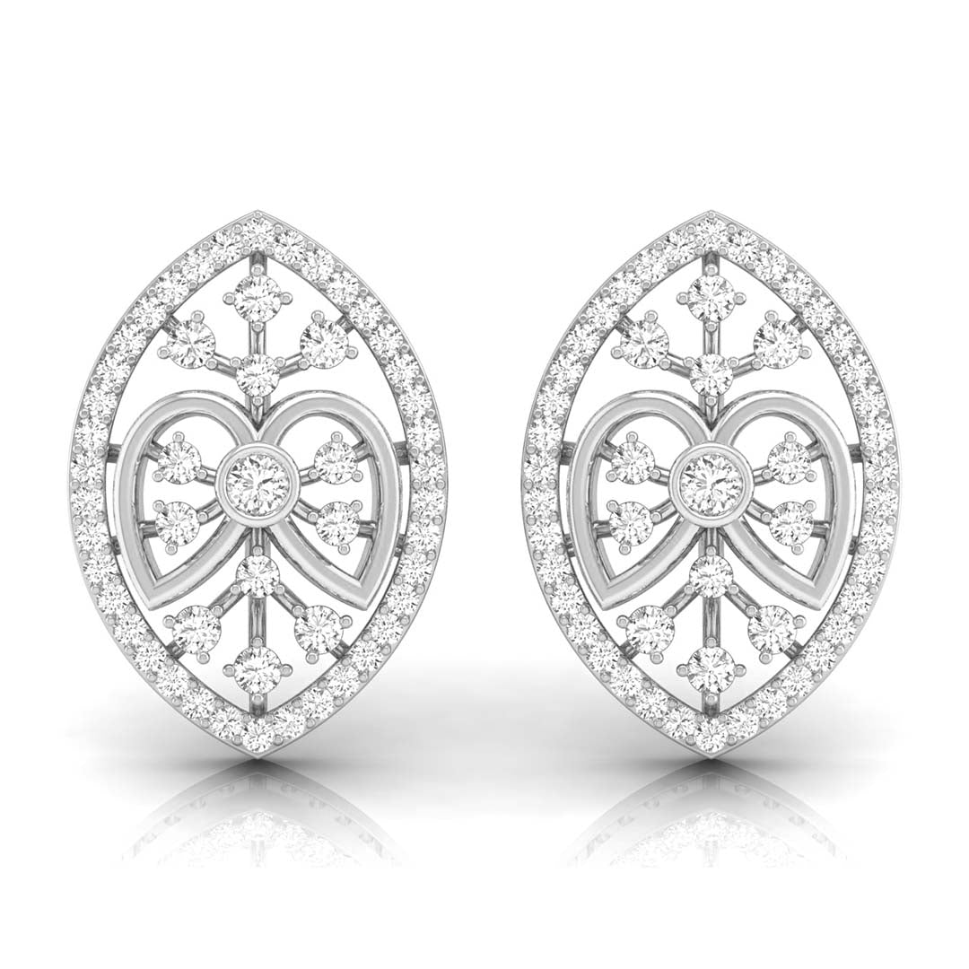0.43Ct Round Bezel Lab-Grown Diamond Gold Stud Earrings