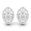 0.43Ct Round Bezel Lab-Grown Diamond Gold Stud Earrings