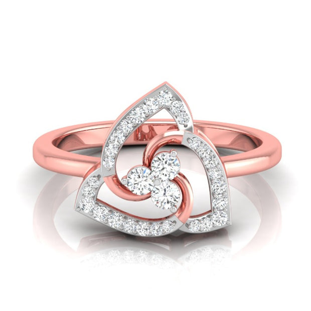 0.21Ct Round Cut Triple Loop Design Lab-Grown Diamond Ring