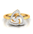 0.21Ct Round Cut Triple Loop Design Lab-Grown Diamond Ring