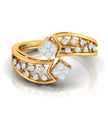 0.20Ct Round Cut Dual Square Shaped Lab-Grown Diamond Ring