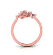 0.18Ct Round Cut Fan Shaped Design Lab-Grown Diamond Ring