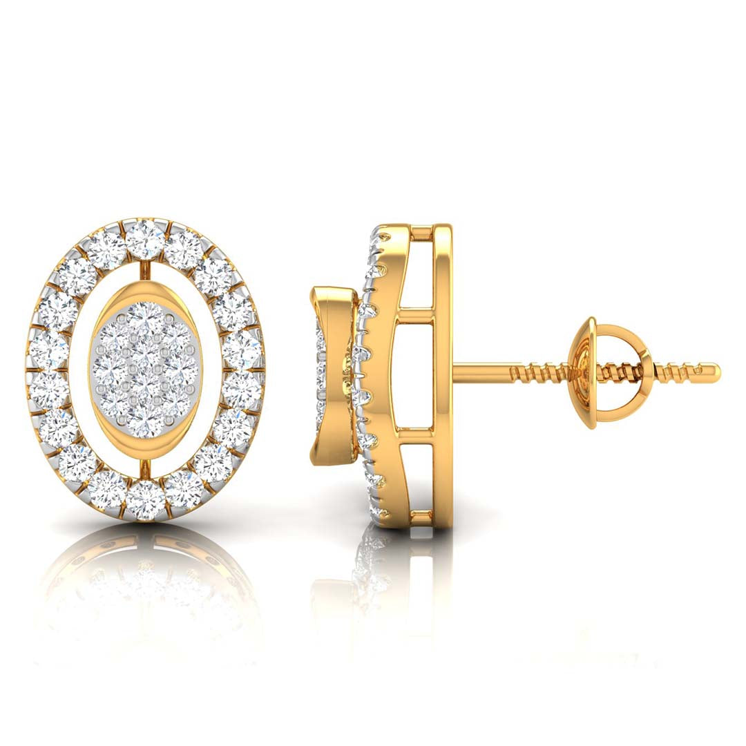 0.28Ct Round Lab-Grown Diamond Gold Stud Earrings