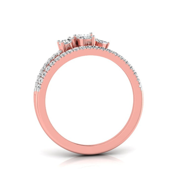 0.29Ct Butterfly Bloom Marquise Cut Lab-Grown Diamond Band