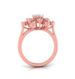 0.44Ct Starbrust Design Round Cut Lab-Grown Diamond Ring