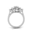 0.44Ct Starbrust Design Round Cut Lab-Grown Diamond Ring