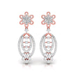 0.86Ct Round Lab-Grown Diamond Gold Dangellers Earrings