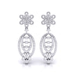 0.86Ct Round Lab-Grown Diamond Gold Dangellers Earrings