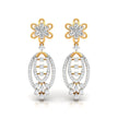 0.86Ct Round Lab-Grown Diamond Gold Dangellers Earrings