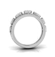 0.35Ct Oval Shape Round Cut Cluster Lab-Grown Diamond Band
