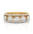 0.35Ct Oval Shape Round Cut Cluster Lab-Grown Diamond Band