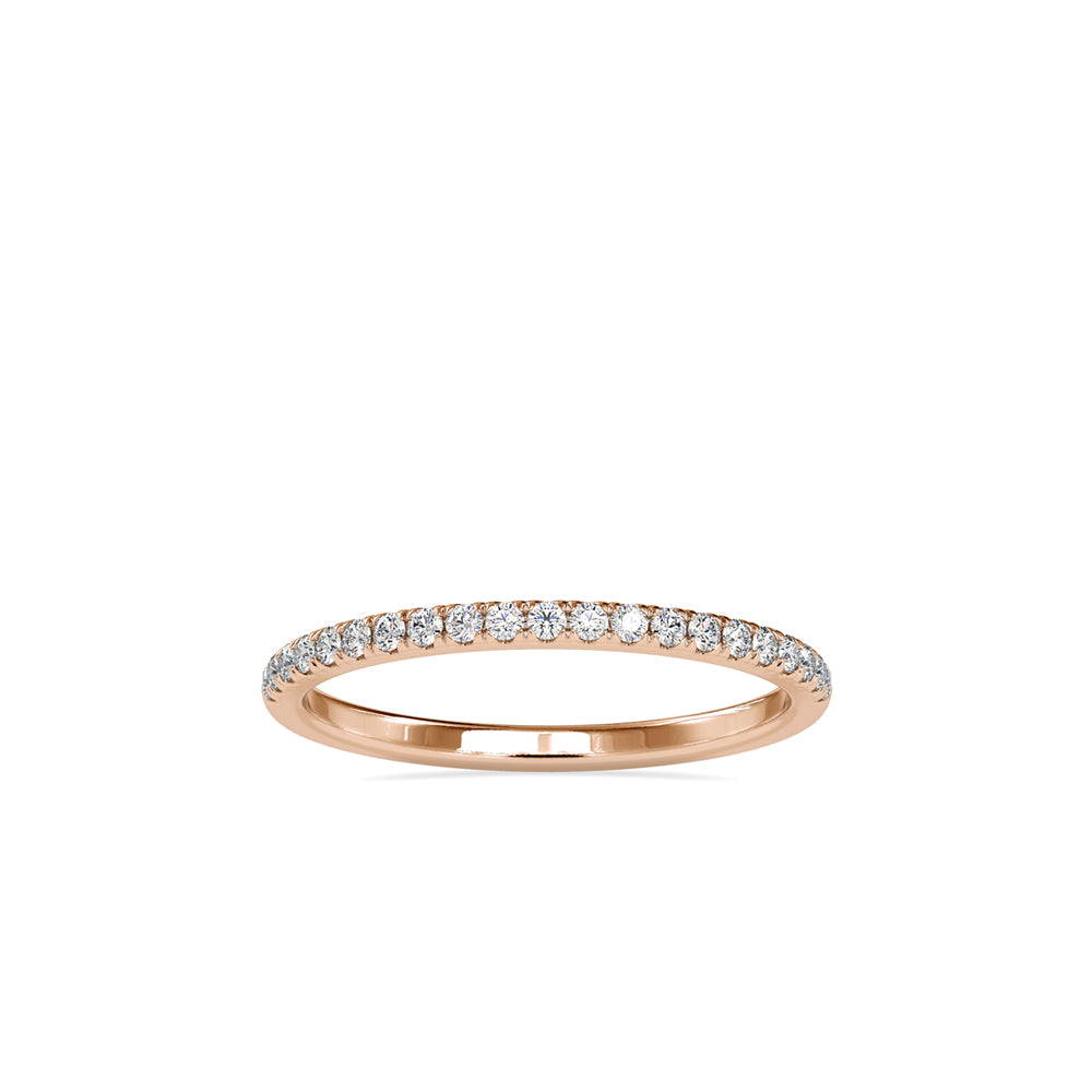 half eternity lab-grown diamond band in rose gold