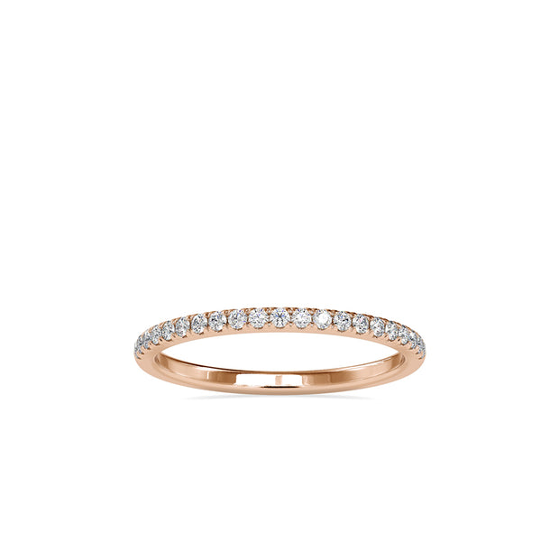 half eternity lab-grown diamond band in rose gold