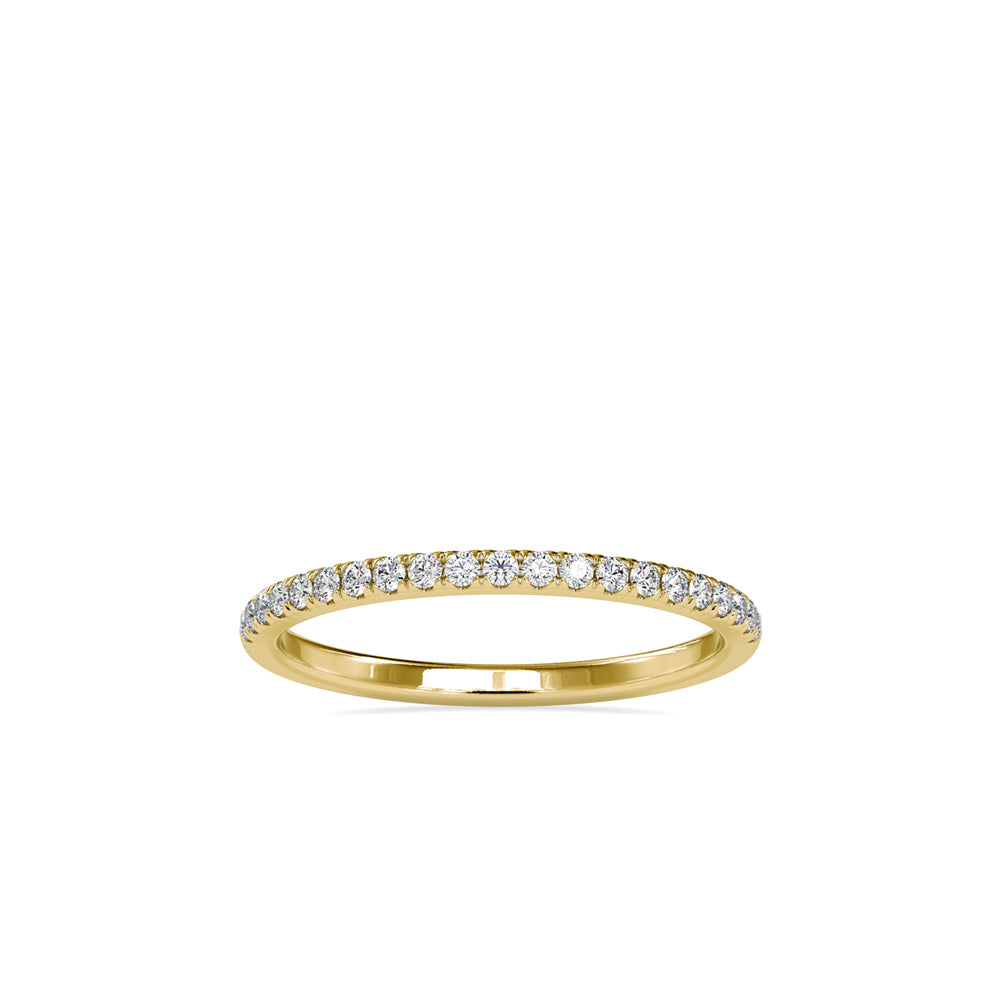 half eternity lab-grown diamond band in yellow gold