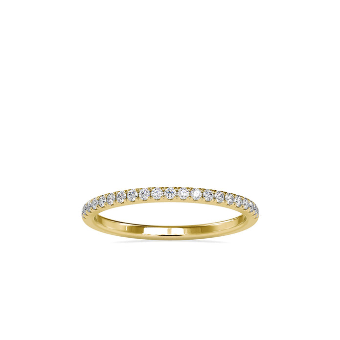 half eternity lab-grown diamond band in yellow gold