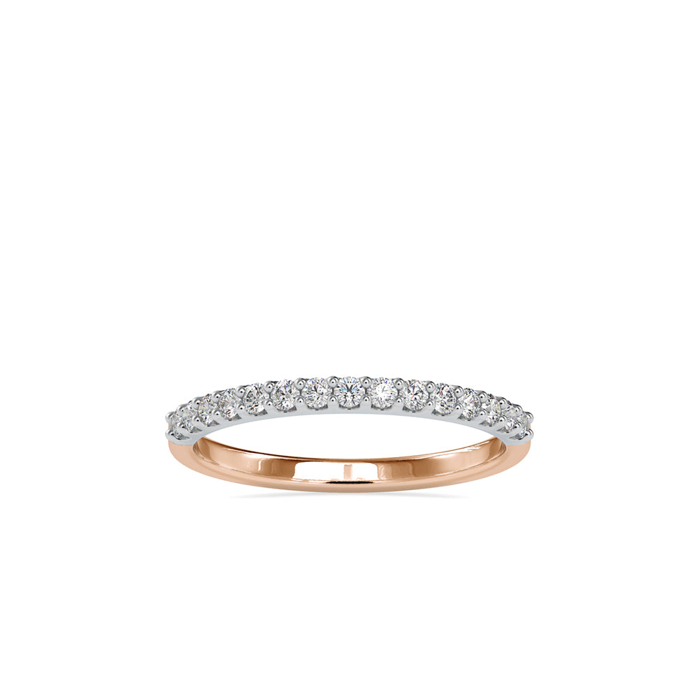 pave half eternity lab-grown diamond ring in rose gold