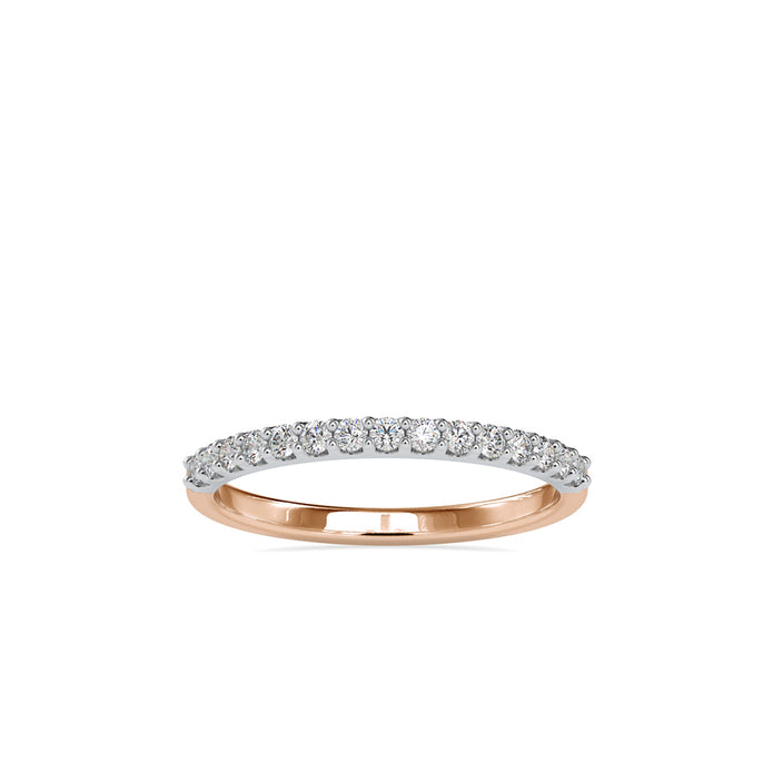 pave half eternity lab-grown diamond ring in rose gold