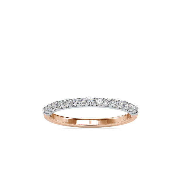 pave half eternity lab-grown diamond ring in rose gold