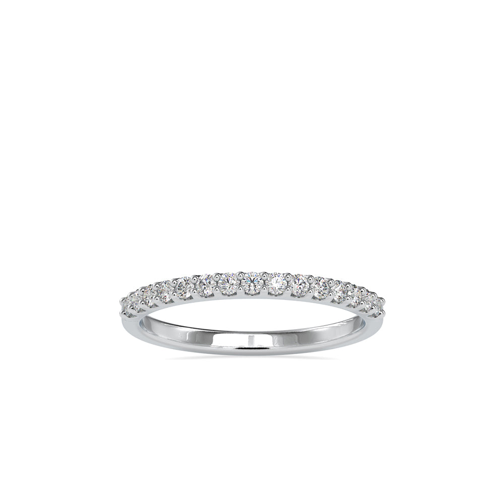 pave half eternity lab-grown diamond ring in white gold