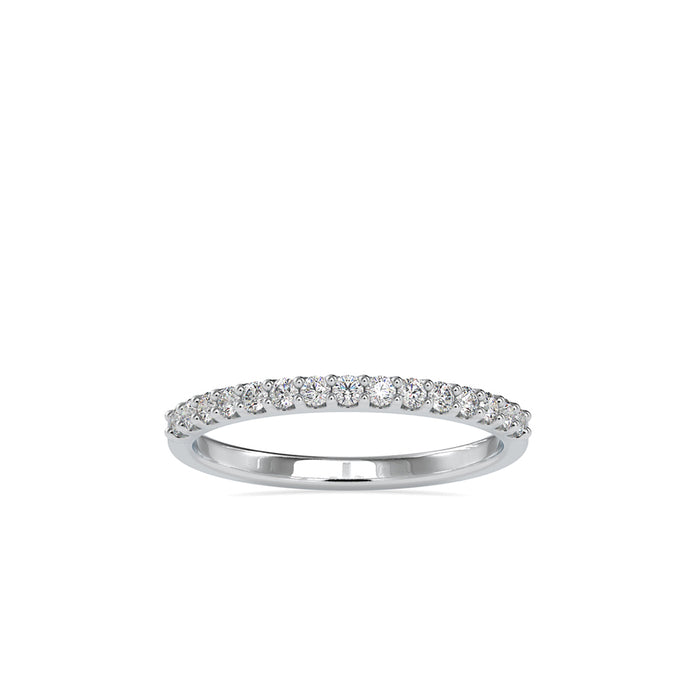 pave half eternity lab-grown diamond ring in white gold