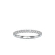 pave half eternity lab-grown diamond ring in white gold